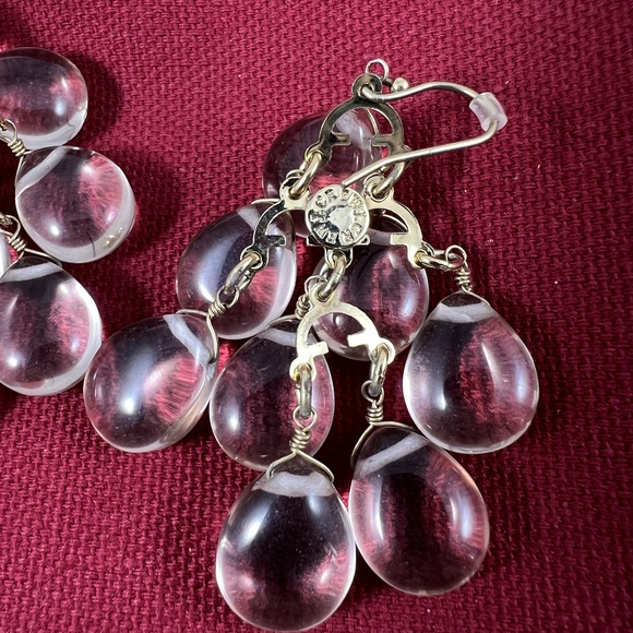 J Crew Dangle Earrings Chandelier Teardrop Fashion French Hook Elegant Classic - Picture 7 of 7